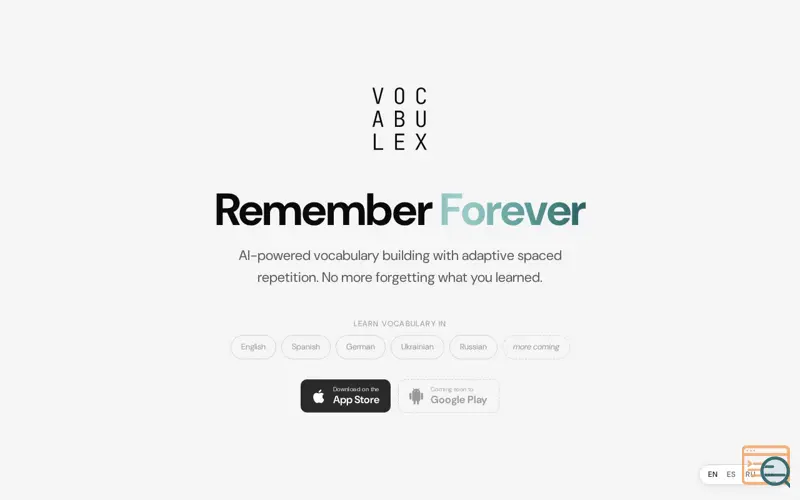 Screenshot of Vocabulex