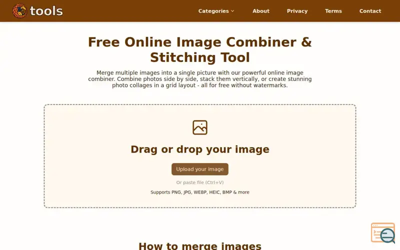 Screenshot of Image Combiner