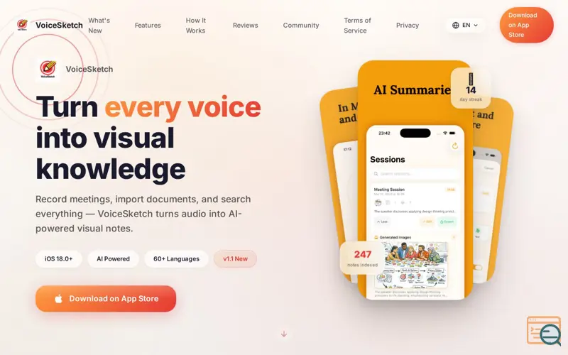 Screenshot of VoiceSketch