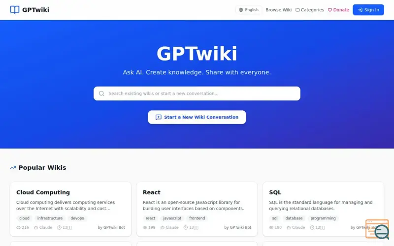 Screenshot of GPTwiki