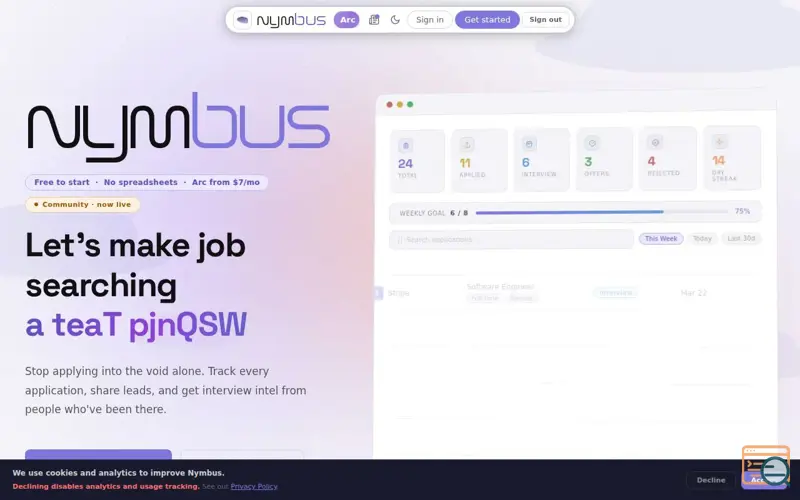Screenshot of Nymbus