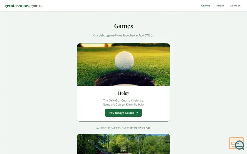Screenshot of www.greatcreators.games
