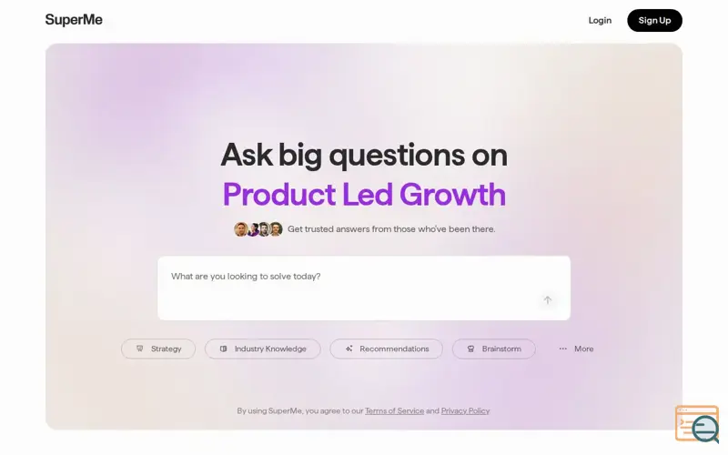 Screenshot of SuperMe