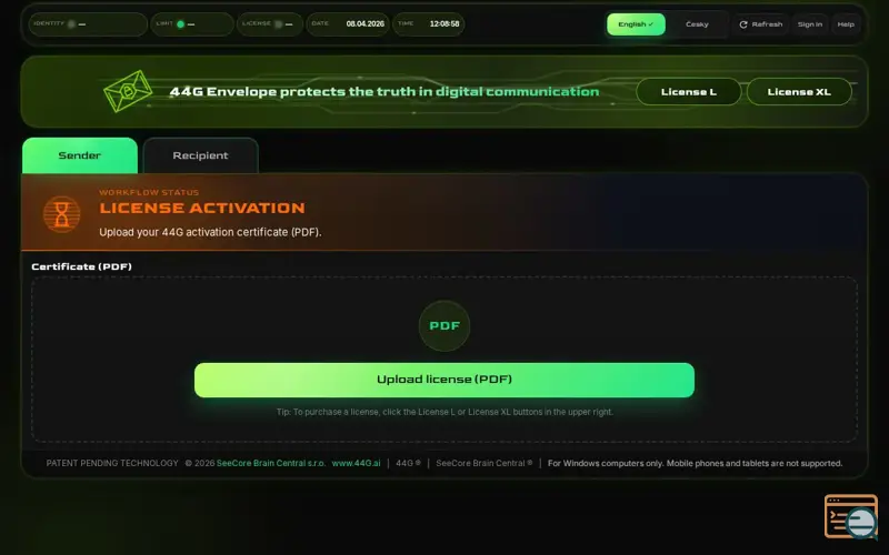 Screenshot of 44G Envelope