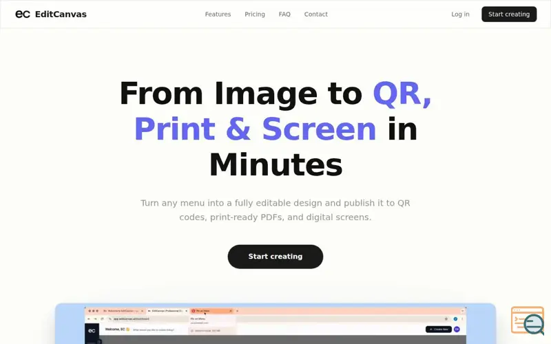 Screenshot of EditCanvas.ai