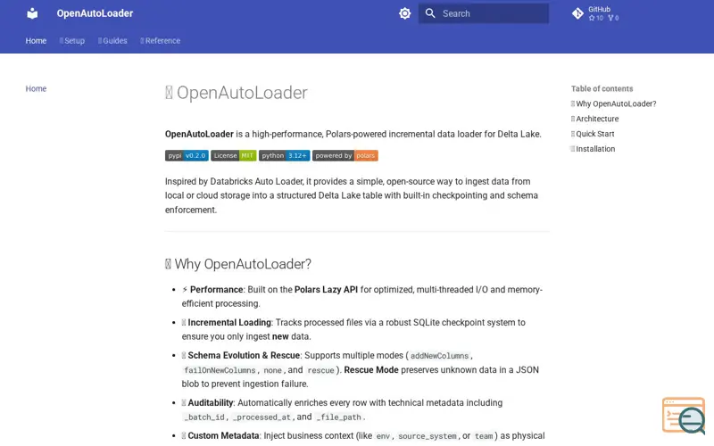 Screenshot of OpenAutoLoader