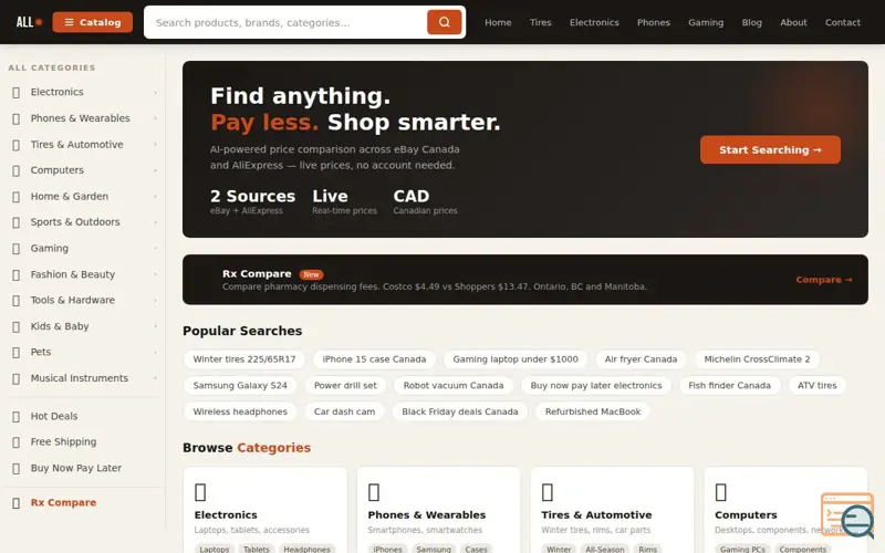 Screenshot of All. Canada