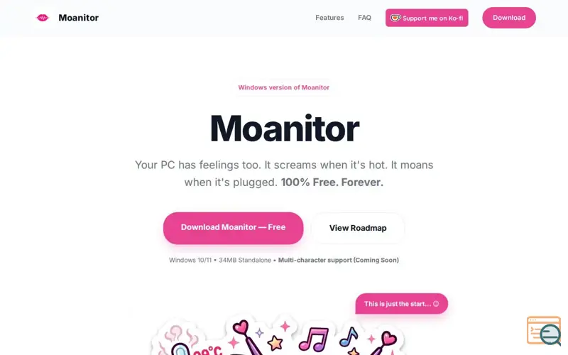 Screenshot of Moanitor 