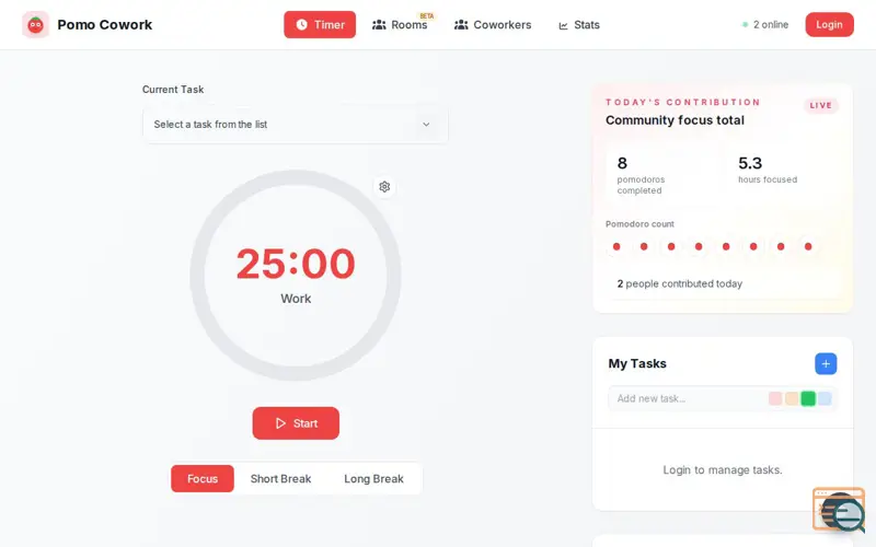 Screenshot of Pomo Cowork