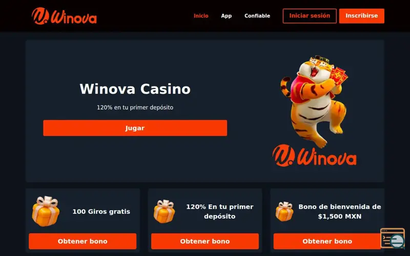Screenshot of winova