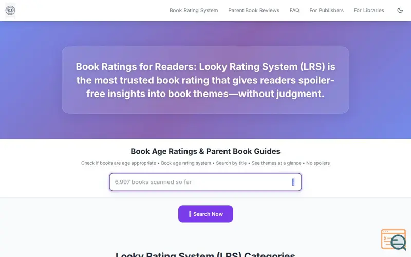 Screenshot of BookLooky