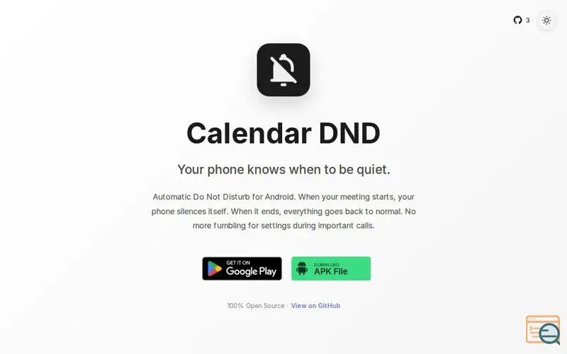 Screenshot of Calendar DND