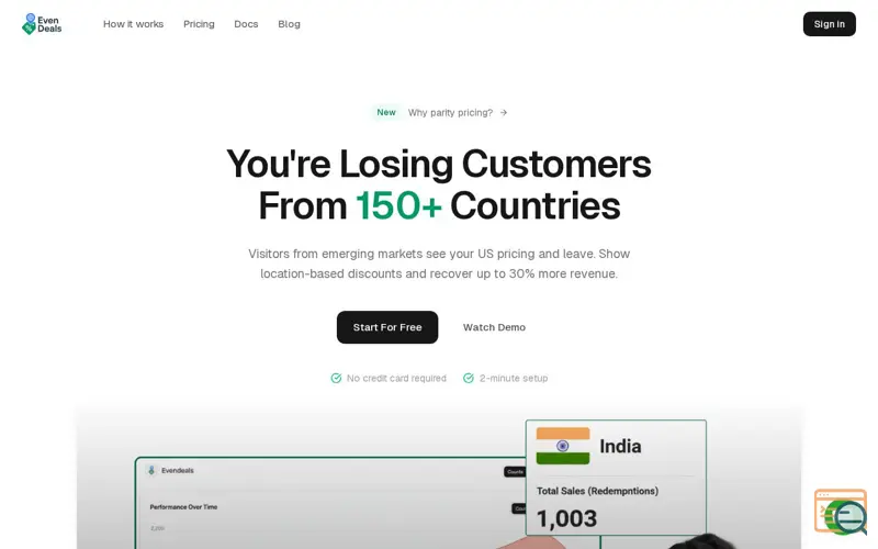 Screenshot of Evendeals