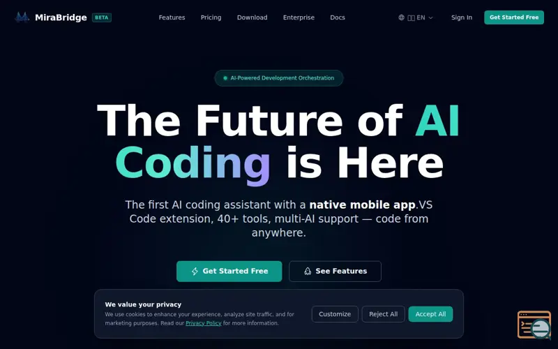 Screenshot of MiraBridge AI