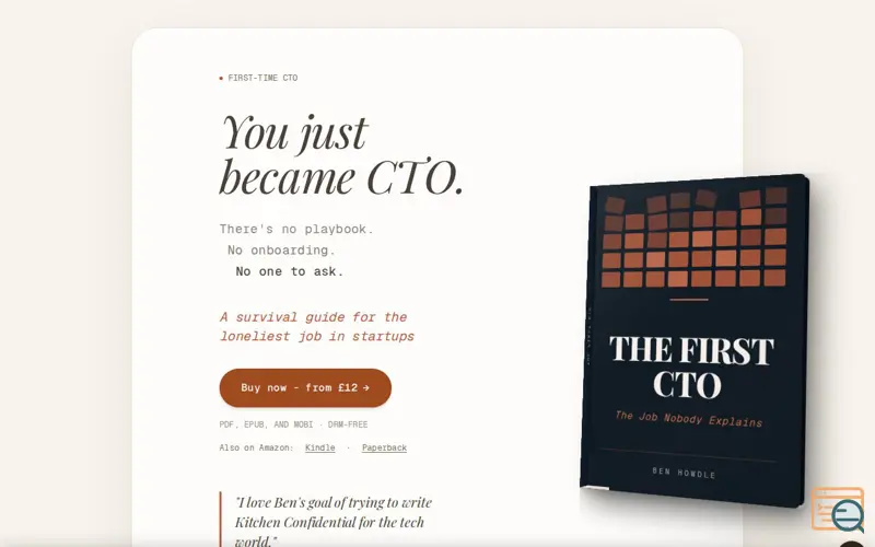 Screenshot of The First CTO - The Job Nobody Explains