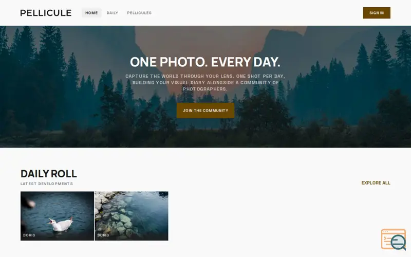 Screenshot of Pellicule.app