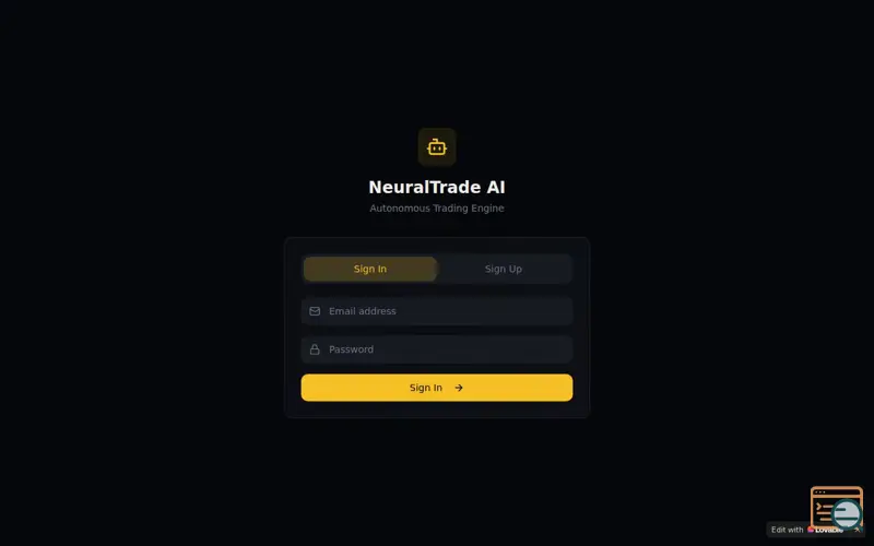 Screenshot of NeuralTrade AI