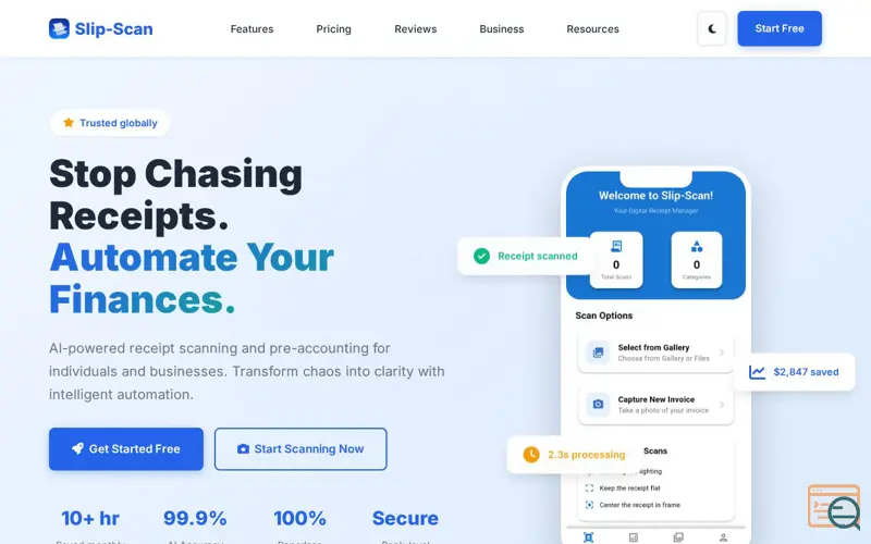 Screenshot of Slip-Scan | AI Receipt Scanner