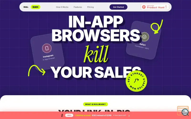 Screenshot of Nullmark