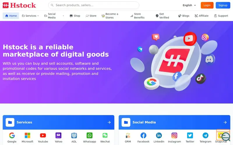 Screenshot of Hstock.us.com