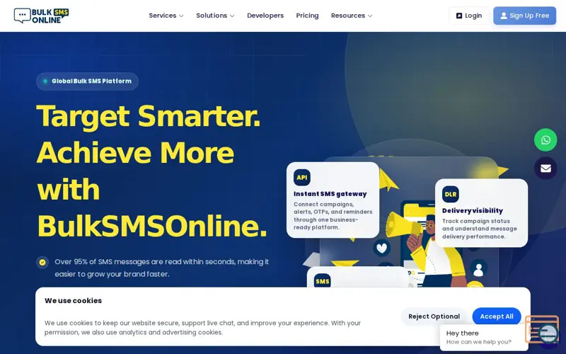 Screenshot of BulkSMSOnline