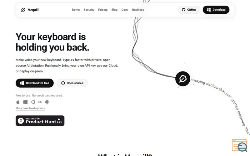 Screenshot of Voquill on iOS & Android