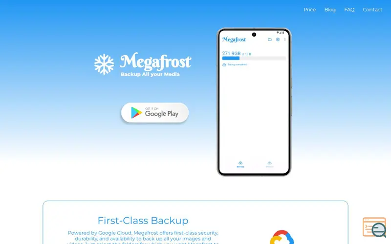 Screenshot of Megafrost - Backup your Media