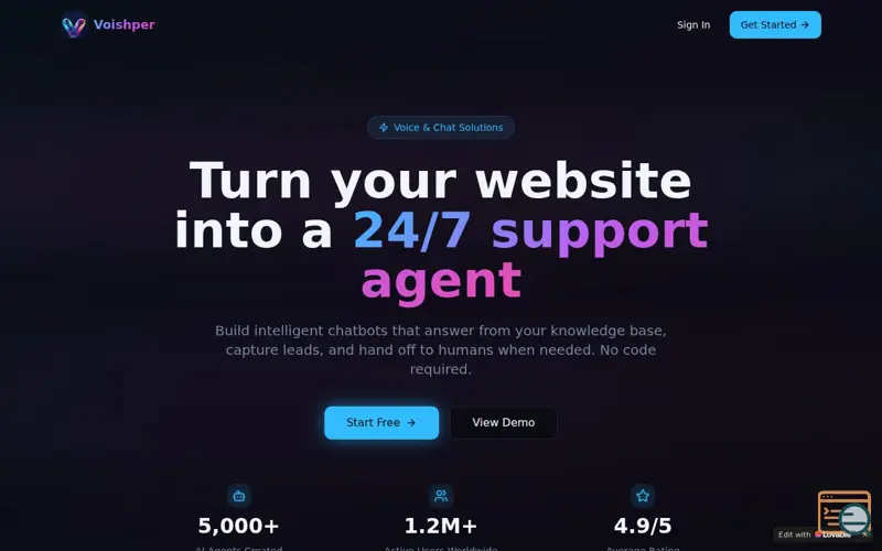 Screenshot of Voishper