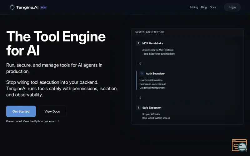 Screenshot of TengineAI