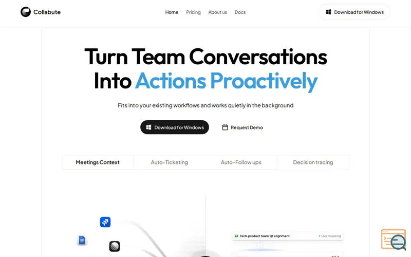 Screenshot of Collabute