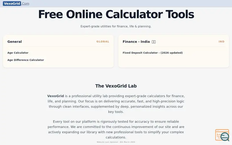 Screenshot of VexoGrid