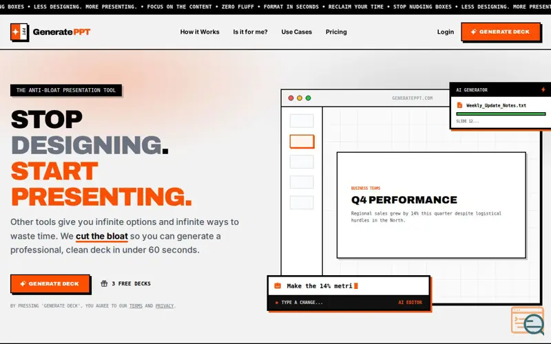 Screenshot of Generateppt