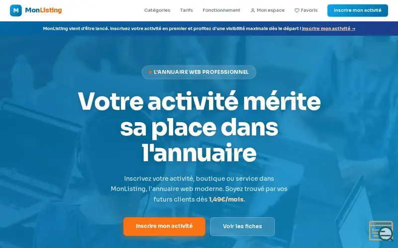 Screenshot of MonListing