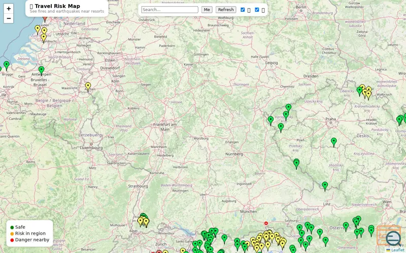 Screenshot of Disaster Map