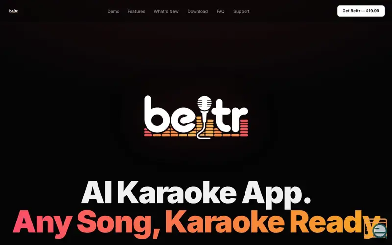 Screenshot of Beltr