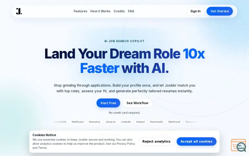 Screenshot of Joobbr