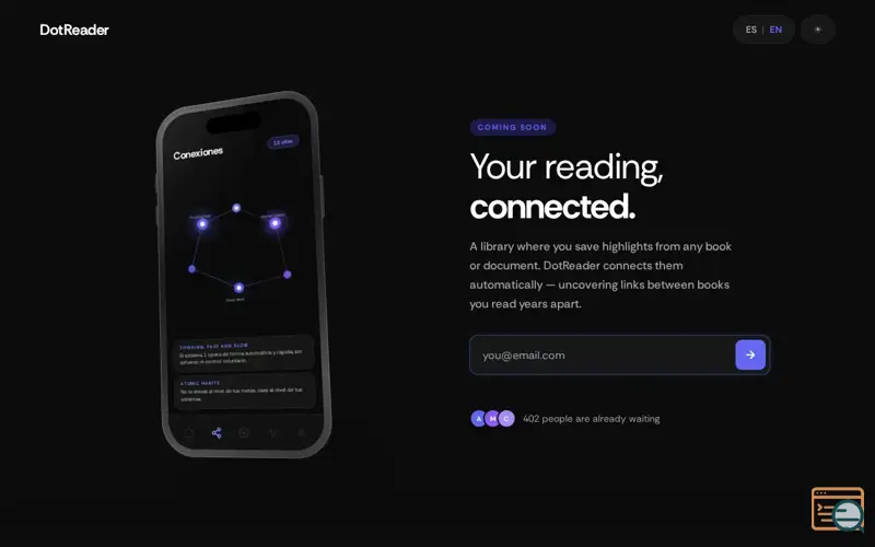 Screenshot of DotReader — Your reading, connected