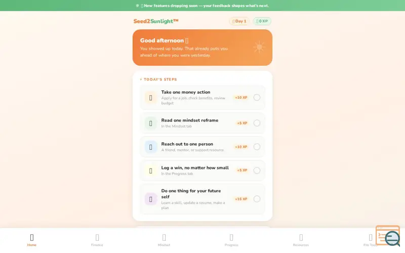 Screenshot of Seed2Sunlight Wellness