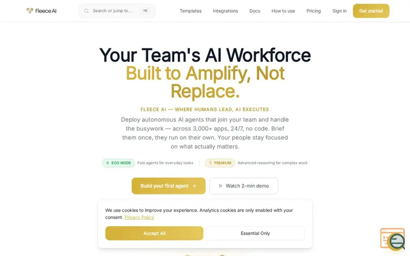Screenshot of Fleece AI