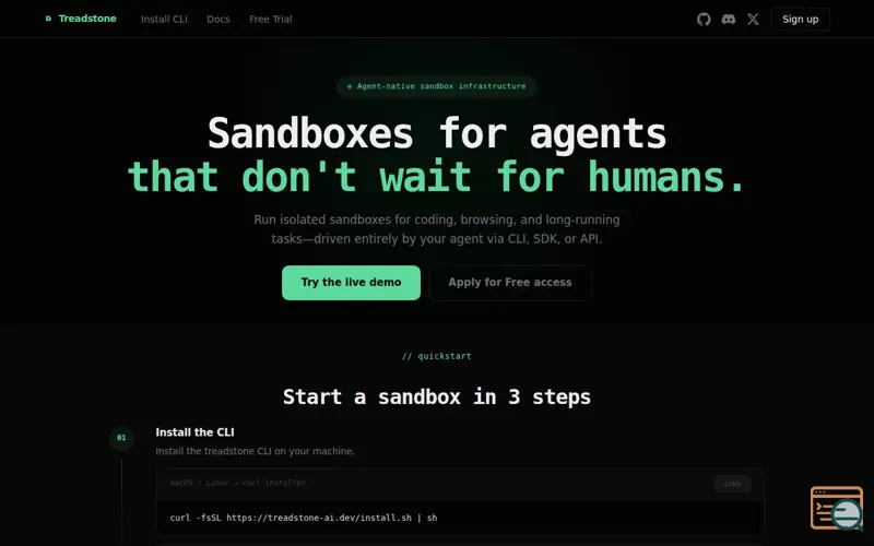 Screenshot of Treadstone