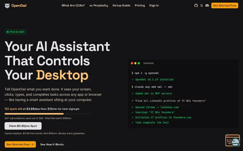 Screenshot of OpenOwl