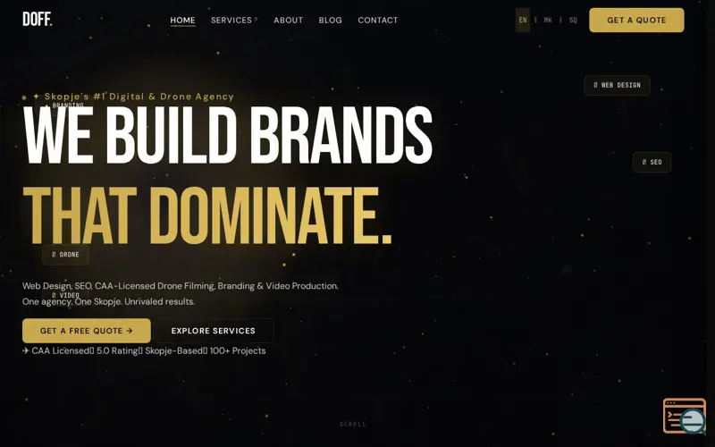 Screenshot of Doff Agency