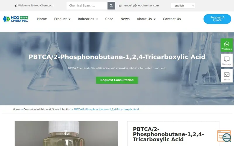 Screenshot of Hoo Chemtec
