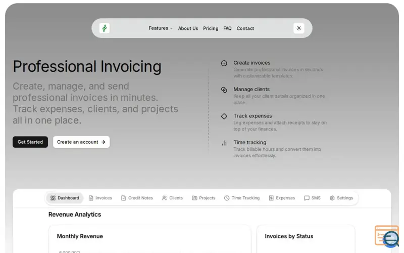 Screenshot of Invoice Generator