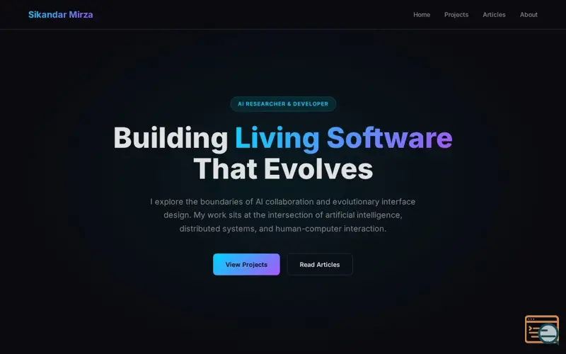 Screenshot of Sikandar Mirza Blog