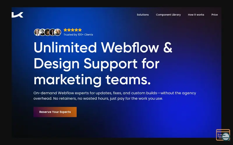 Screenshot of Unlimited Webflow & Design Support
