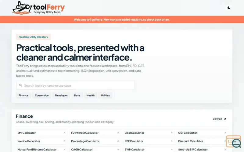Screenshot of Tool Ferry
