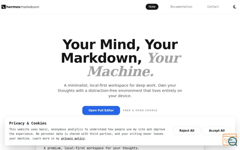 Screenshot of HermesMarkdown