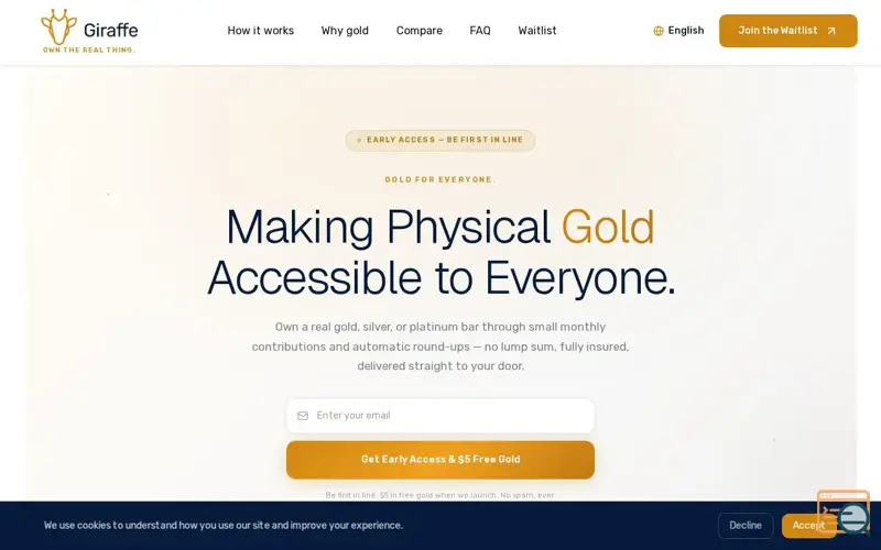 Screenshot of Giraffe Gold