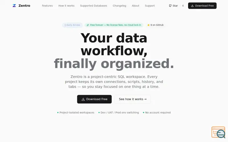 Screenshot of Zentro